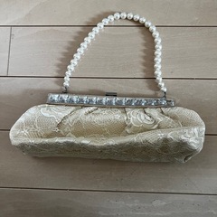 パールバッグ、ネックレス 3点セットの画像