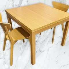 ダイニングテーブルセット（IKEA /二人用/伸長式））