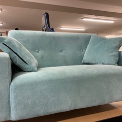 A2505-323 2人掛けソファ  水色 中古美品
