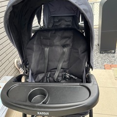 2人乗りベビーカー カトージ バギー 縦乗りの画像