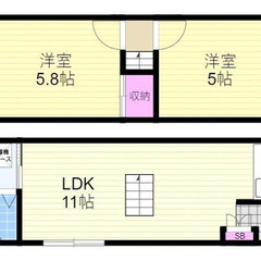 ★ 仲介手数料ゼロ物件 ★ 敷金礼金ゼロ ★ 北条町貸家  2階...
