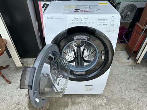 動作保証あり】SHARP 2022年 ES-S7G-WL 7.0kg / 3.5kg ドラム式