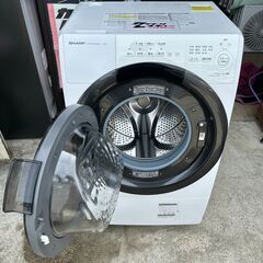 動作保証あり】SHARP 2022年 ES-S7G-WL 7.0kg / 3.5kg ドラム式