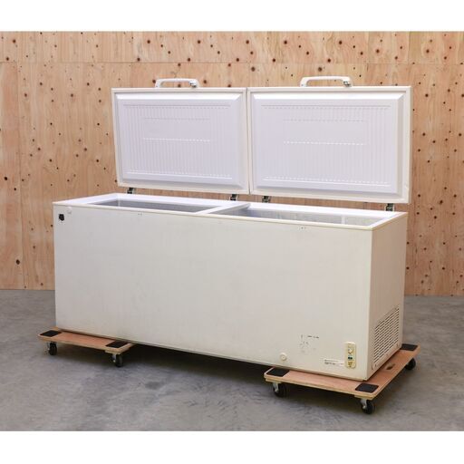 【ヤ取終了6/18】≪yt1906ジ≫ REMACOM/レマコム 2ドア 冷凍ストッカー RRS-605SF 幅197cm 605L 電気冷凍庫 簡易動作確認済 現状品 中古厨房機器/宮城県仙台市 61221-10