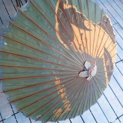 高級羽二重傘 和傘 番傘2本まとめ売り/破れ箇所有・現状渡し/中古品の画像
