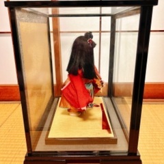 寿宝 清宝作 日本人形 ガラスケース入り 置物 縁起物の画像