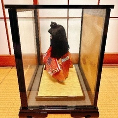 寿宝 清宝作 日本人形 ガラスケース入り 置物 縁起物の画像