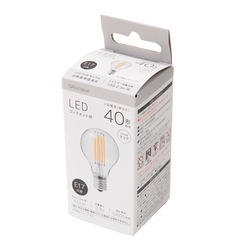  LEDミニフィラメント電球(E17 40Ｗ相当) 2個の画像