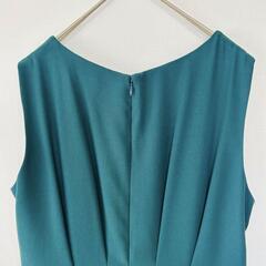 【極美品 / NICOLE Selection】タックフレアワンピース グリ－ンの画像