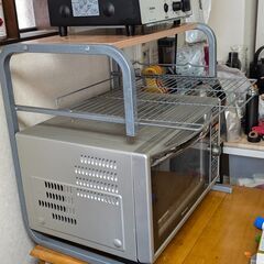 電子レンジラック　レンジ台　オーブンレンジ　スライド　立ち合いなし可