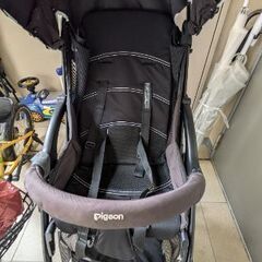ピジョン　ビングル　B型 ベビーカー　軽量　モノクロストライプ　...