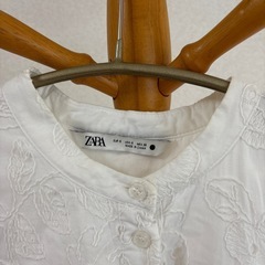 ZARA コットンレースロングワンピースの画像