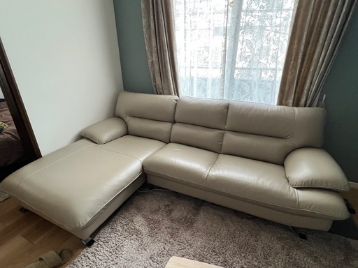 本革　カウチソファ