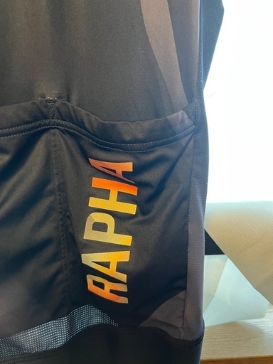本物 Rapha グレー/オレンジ M サイクルジャージ ウェア