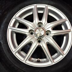 【BS BLIZZAK VRX3 165/65R14】スタッドレス【ECO FORME 14インチ 5.5J4HPCD100+39】21年製 バリ溝 タンク ルーミー パッソ等　(KTN360)の画像
