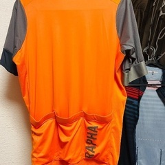 Rapha サイクルジャージ Mサイズ オレンジの画像