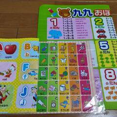 あいうえお、ABC、かけ算 ポスター