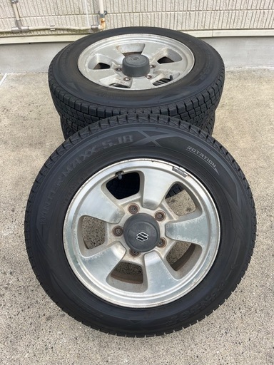 ジムニー 純正16インチアルミ
ホイール JA22 ダンロップ　ウィンターマックス 175/80R16 JB23/JB64ジムニーにも 室内保管