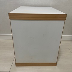木製　カラーボックス　スツール　ホワイトの画像