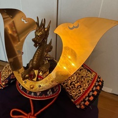 兜飾り置物 富沢 龍玉 作 昭和レトロ 端午の節句 五月人形の画像