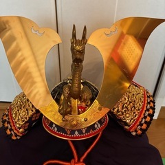 兜飾り置物 富沢 龍玉 作 昭和レトロ 端午の節句 五月人形の画像