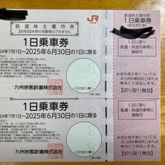JR九州１日乗車券×２枚　株主優待券