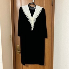 ビロード　ブラックワンピース　差し上げます