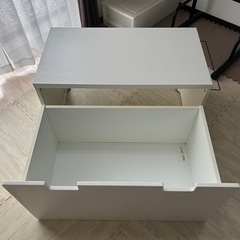【中古】IKEA イケア  ストゥヴァ ベンチ おもちゃ箱 木箱の画像