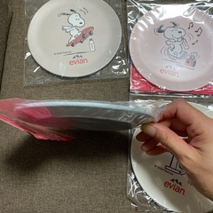 非売品SNOOPYエコプレート4枚の画像