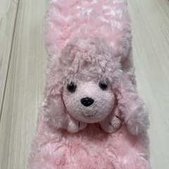 ピンクのトイプーマフラー