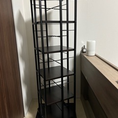 本棚 回転 5段 スリム 大容量 回転式本棚 幅40×40cm ...