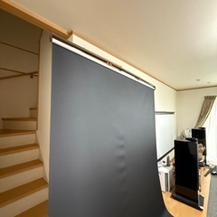 定価1.5万　壁と窓につけれる　大型ロールスクリーン②1級遮光  幅180cm 高さ最大250cm ロールスクリーン　ブラック チェーン式　　カーテン　　ブラインドの画像