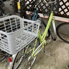 決まりました　自転車　前後カゴ付