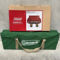 コールマンツーバーナーと専用テーブルのセット