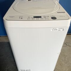 【美品】SHARP 5.5kg洗濯機 ES-GE5E-W 202...