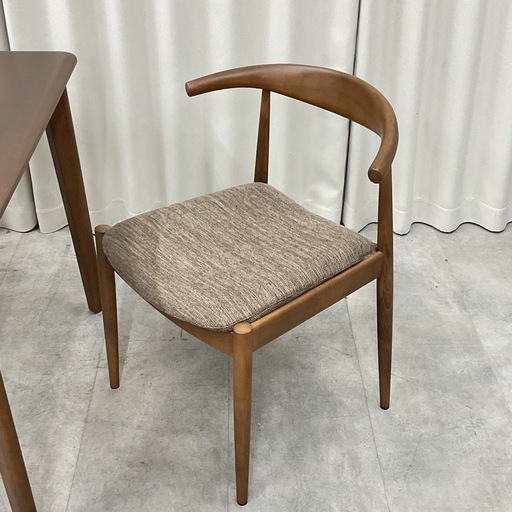 KE-29【新入荷　リサイクル品】Nコレクション　ビーチ材　ダイニング3点セット　ブラウン KE-29【新入荷 リサイクル品】Nコレクション ビーチ材 ダイニング3点
