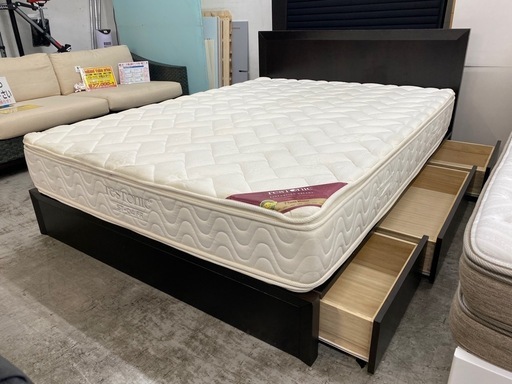 【愛品館 江戸川店 】 引き出し付き ワイドダブルベッド IDC OTSUKA（IDC大塚）