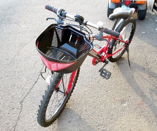 22インチ 子供用自転車 DRIDE S3 レッド 6段変速 カゴ付き ライトOK