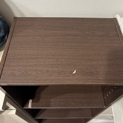 木製3段カラーボックス茶色の画像