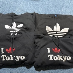 メンズ レディース 子供 adidas パーカーセット ブラック