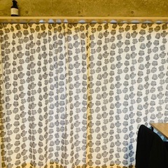 【美品】240×185㎝　トレファトレファ花柄カーテン　セット　
