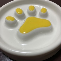 猫　えさ入れ　お皿2枚セットでの画像