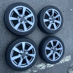 15インチ5jアルミ 夏タイヤ付き165/55R15 金属バルブ...