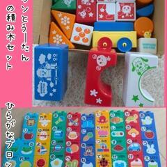 あいうえおブロック ＆ ワンワンとうーたんの積み木セット