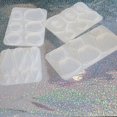 シリコンモールド ハート 宝石 イヤリング 星 ピアス 月 レジン セットの画像