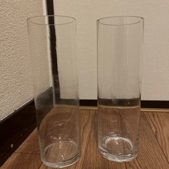 カインズ　フラワーベース　花瓶　ガラス製　2個セット