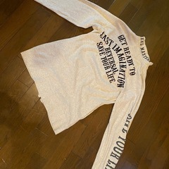 新品未使用リアルマスターズライダースリブトレーナーカットソーチェーンステッチ刺繍タイトスリムスウェットzipロンTの画像