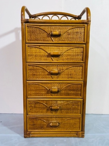 籐 ラタン 6段チェスト