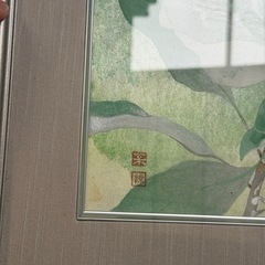 絵画　白い花の水彩画　額装済みの画像