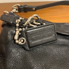 コーチ ブラック2WAY ショルダーバックの画像